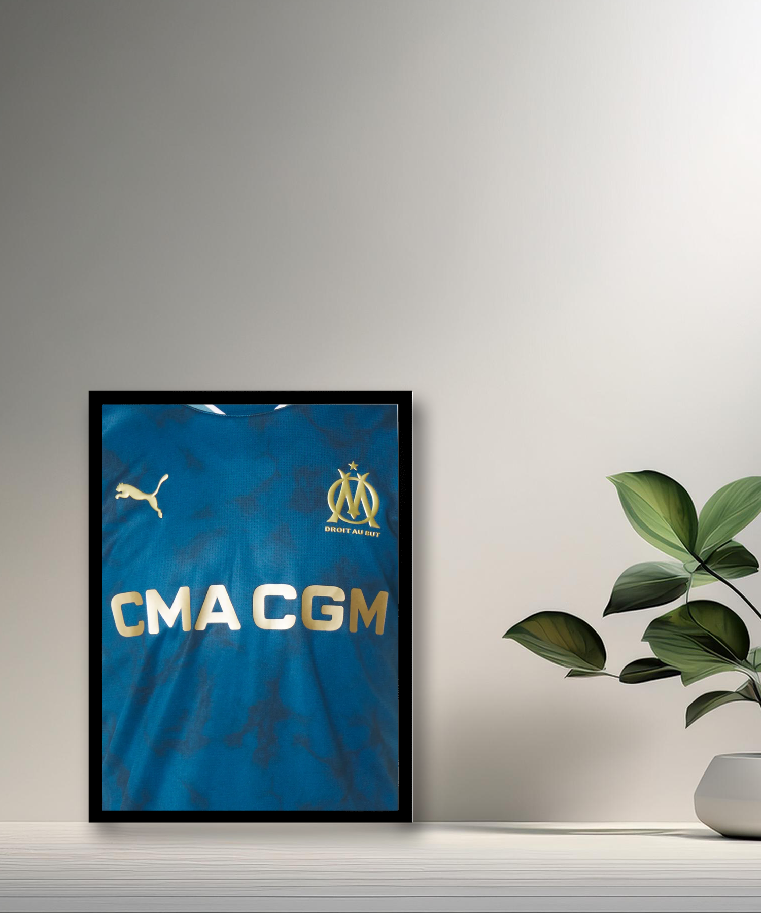 Cadre photo Maillot extérieur Olympique de Marseille