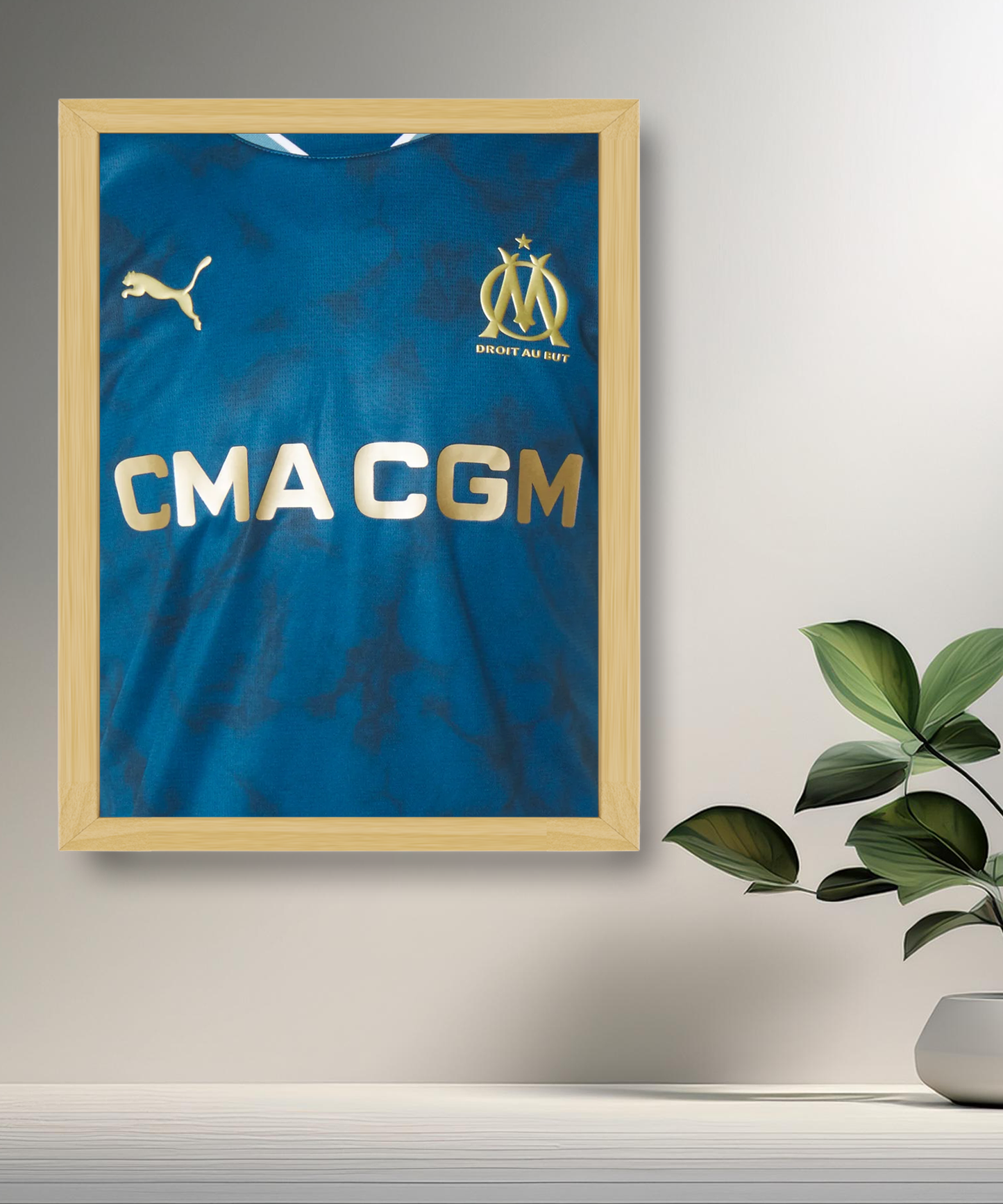 Cadre photo Maillot extérieur Olympique de Marseille