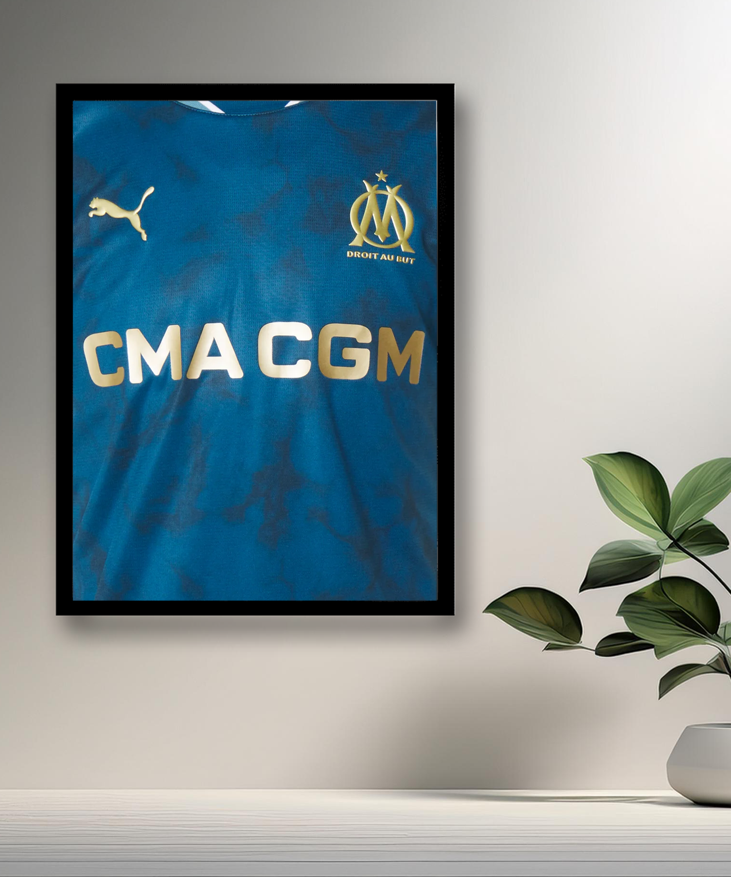 Cadre photo Maillot extérieur Olympique de Marseille