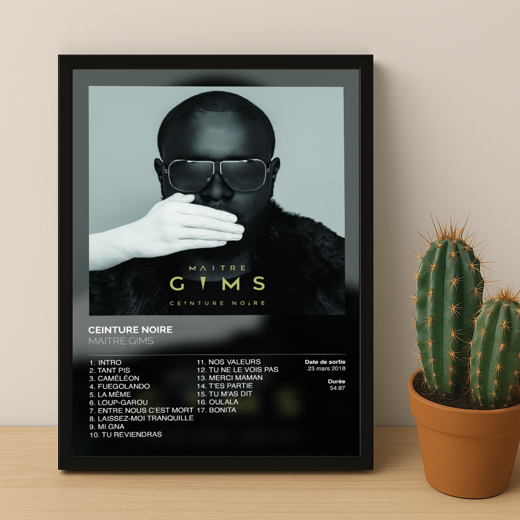 Cadre photo Ceinture noire Maître Gims