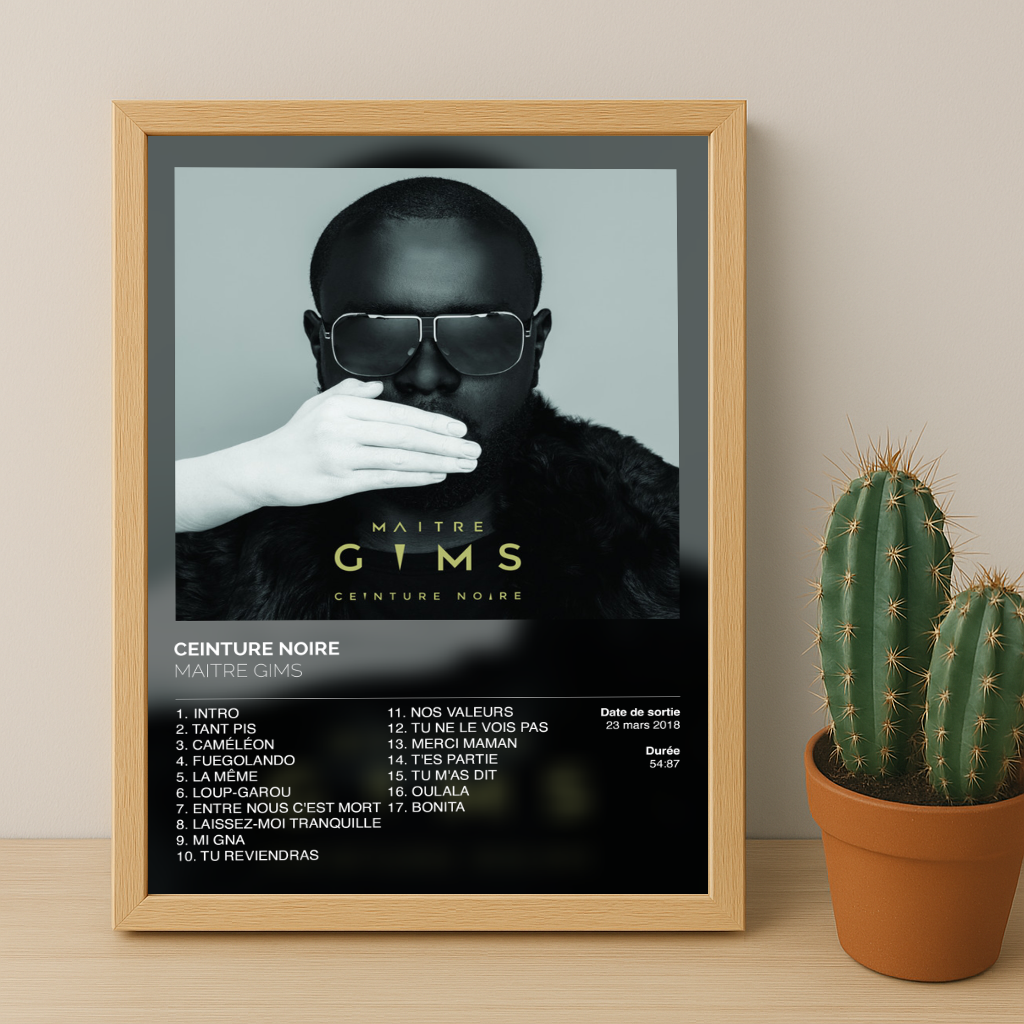 Cadre photo Ceinture noire Maître Gims