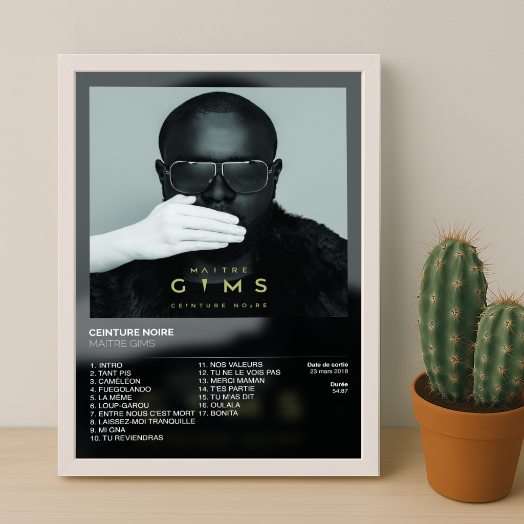 Cadre photo Ceinture noire Maître Gims