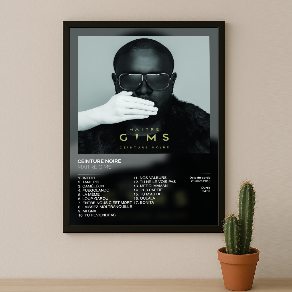 Cadre photo Ceinture noire Maître Gims