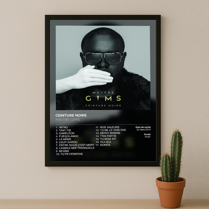 Cadre photo Ceinture noire Maître Gims