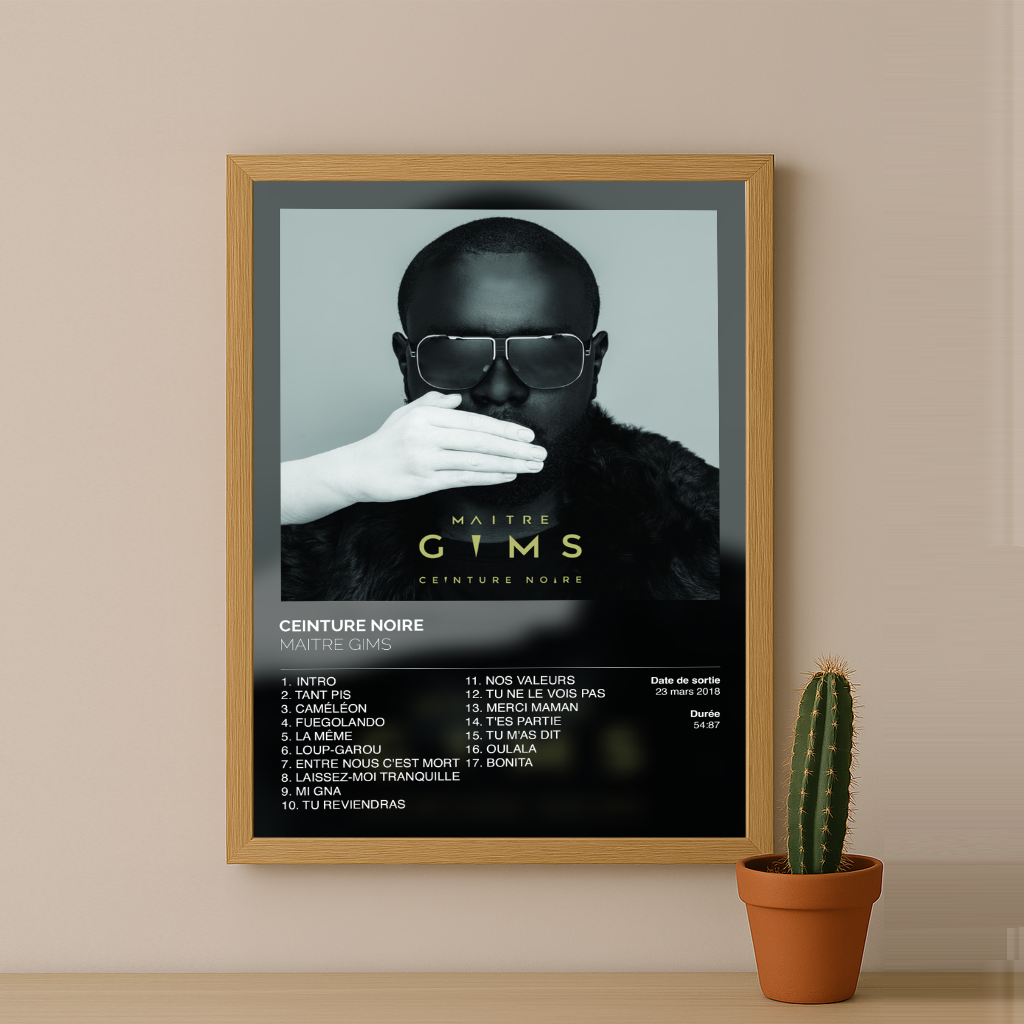 Cadre photo Ceinture noire Maître Gims