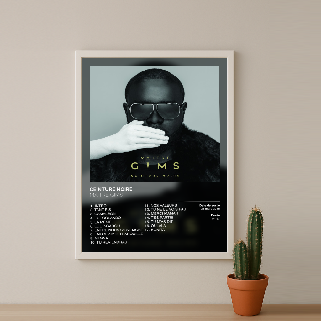 Cadre photo Ceinture noire Maître Gims
