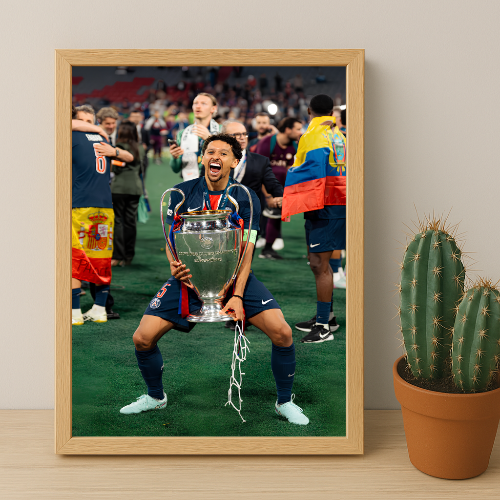 Cadre photo Paris Saint-Germain Marquinhos Ligue des champions