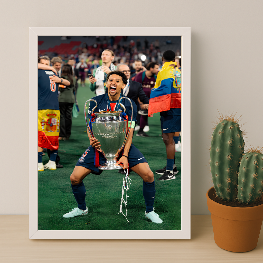 Cadre photo Paris Saint-Germain Marquinhos Ligue des champions