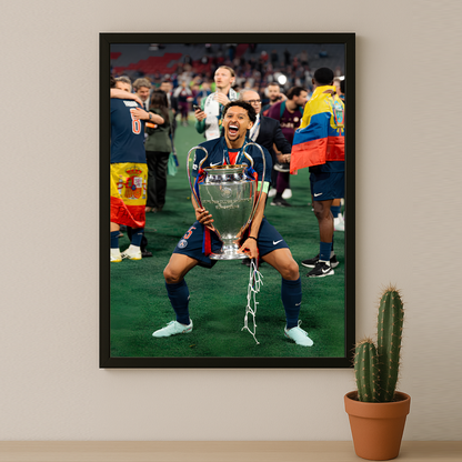 Cadre photo Paris Saint-Germain Marquinhos Ligue des champions