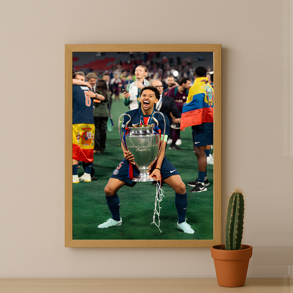 Cadre photo Paris Saint-Germain Marquinhos Ligue des champions