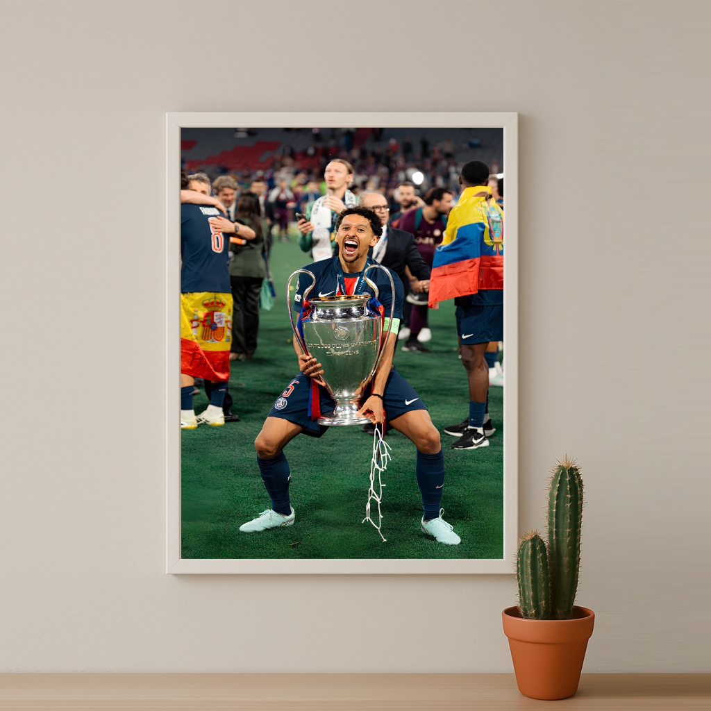 Cadre photo Paris Saint-Germain Marquinhos Ligue des champions