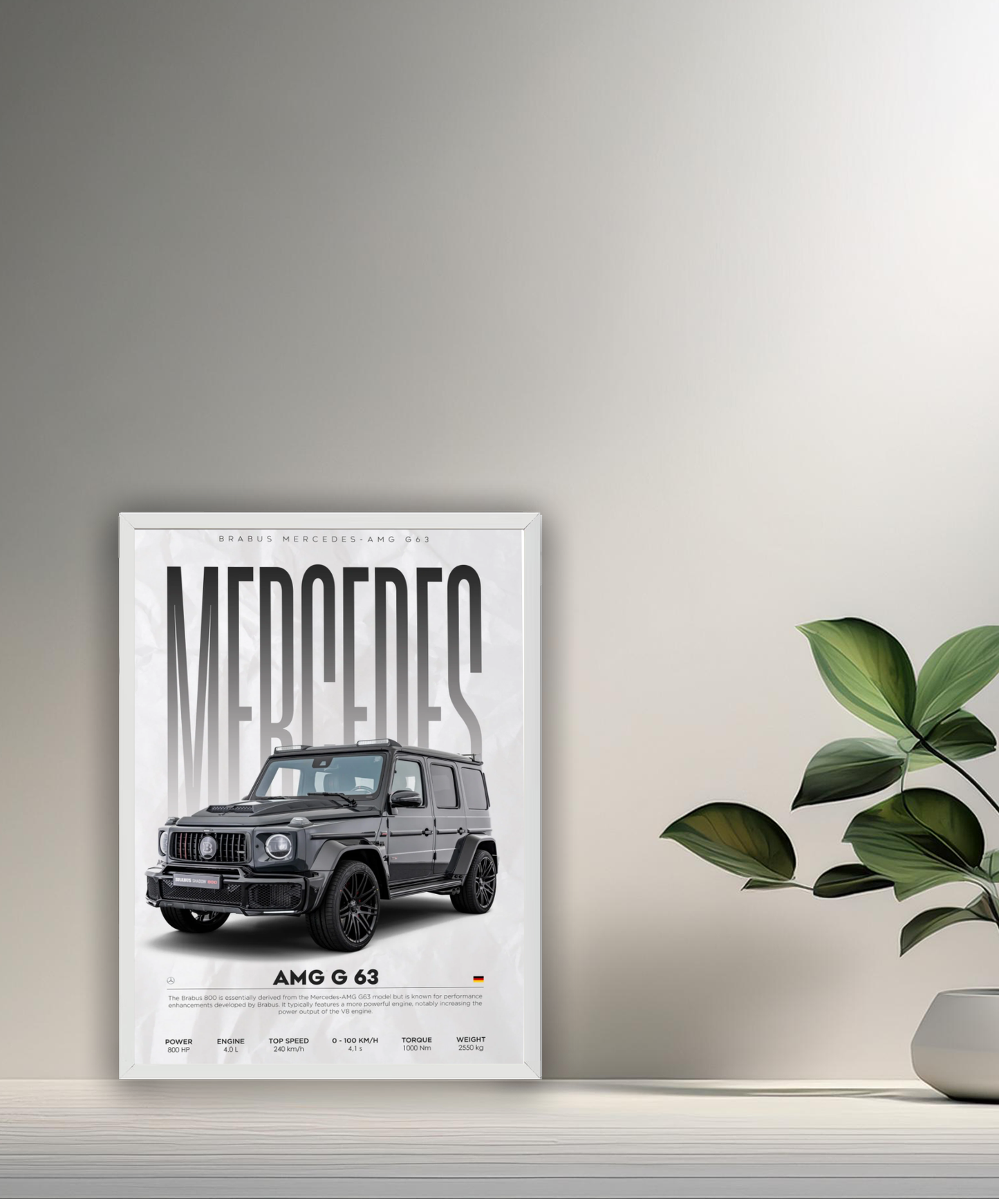 Poster encadré Mercedes G63 AMG