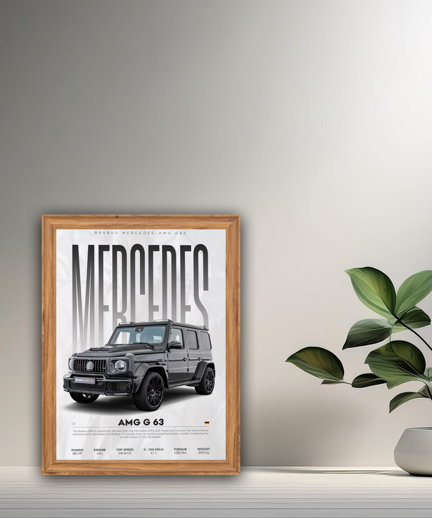Poster encadré Mercedes G63 AMG