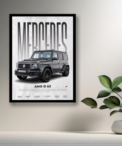Poster encadré Mercedes G63 AMG