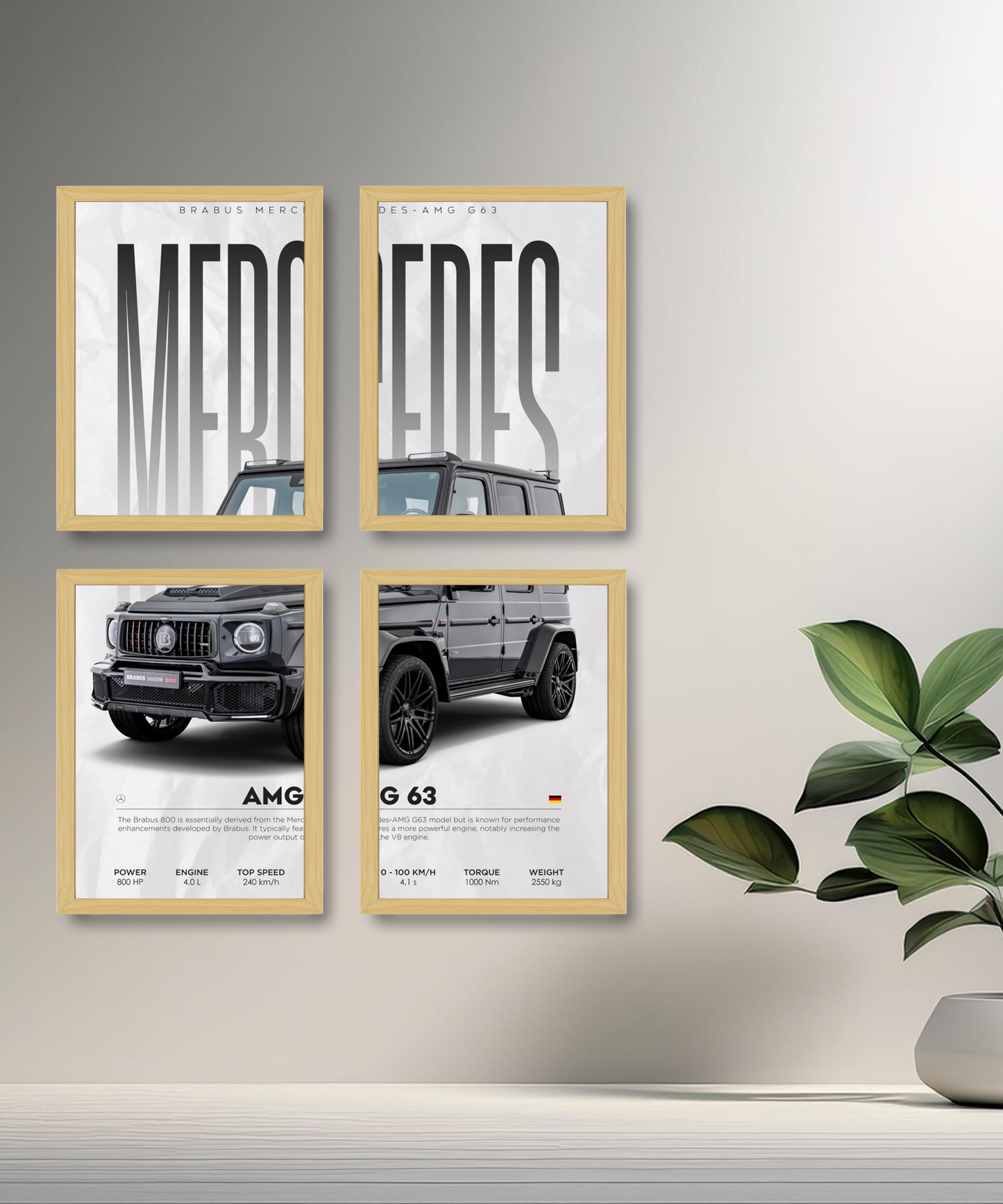 Poster encadré Mercedes G63 AMG