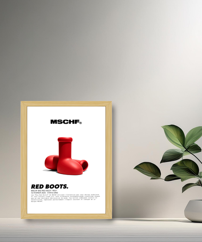 MSCHF Großer roter Stiefel-Bilderrahmen 