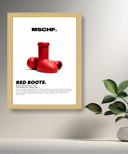 MSCHF Großer roter Stiefel-Bilderrahmen 