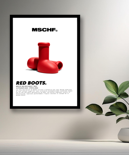 MSCHF Großer roter Stiefel-Bilderrahmen 