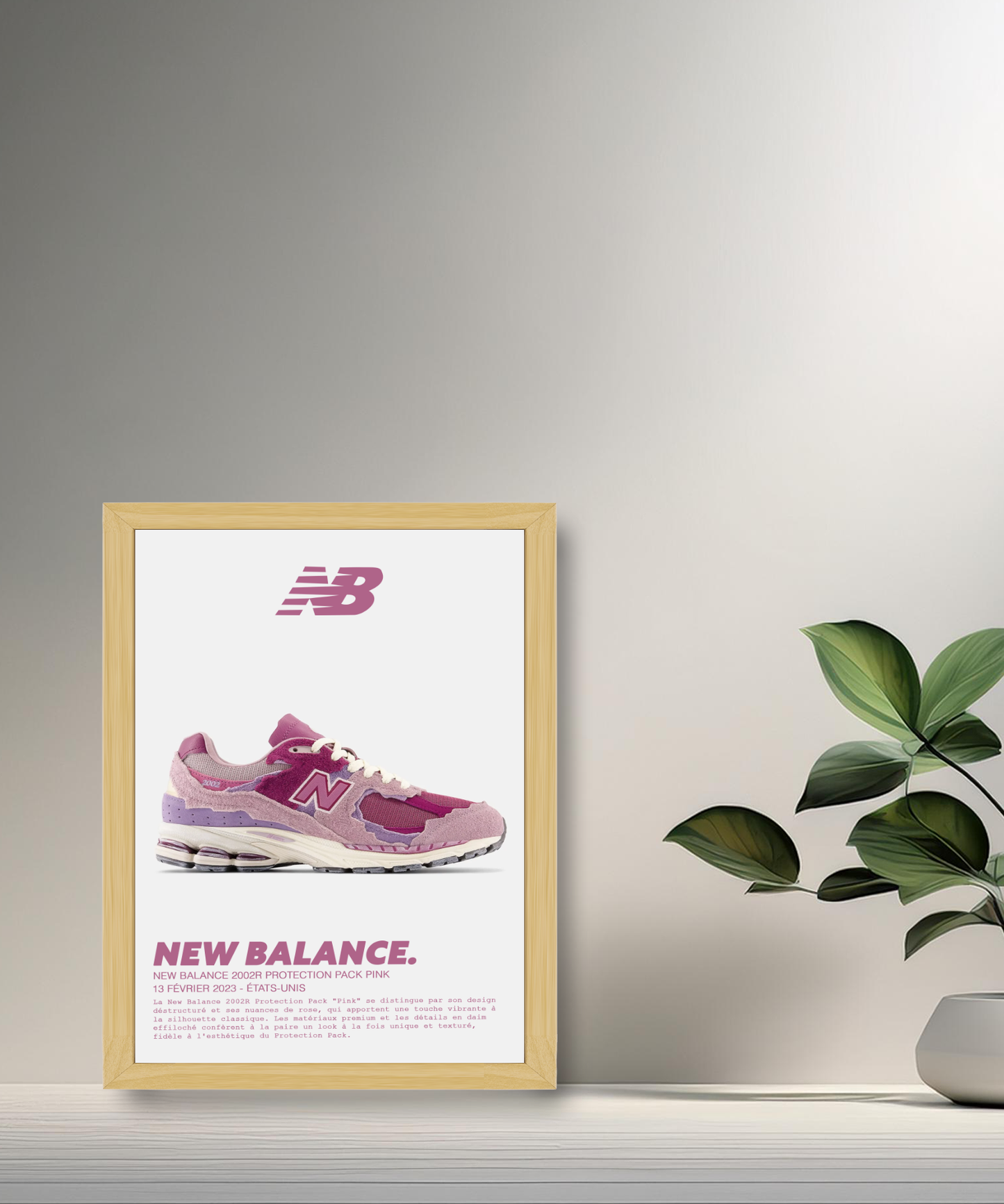 New Balance 2002R Protection Pack Rosa Bilderrahmen 
