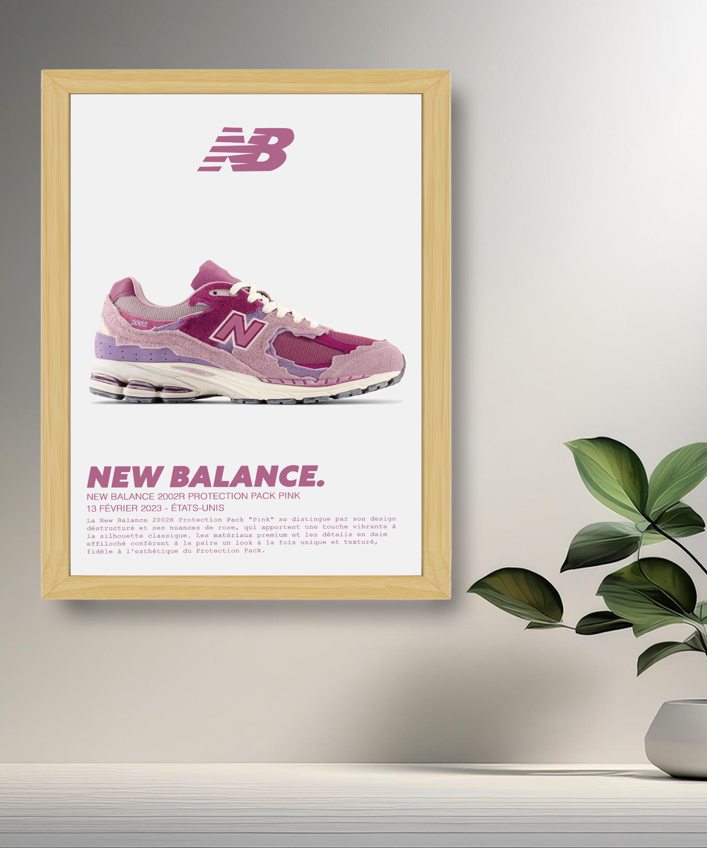 New Balance 2002R Protection Pack Rosa Bilderrahmen 