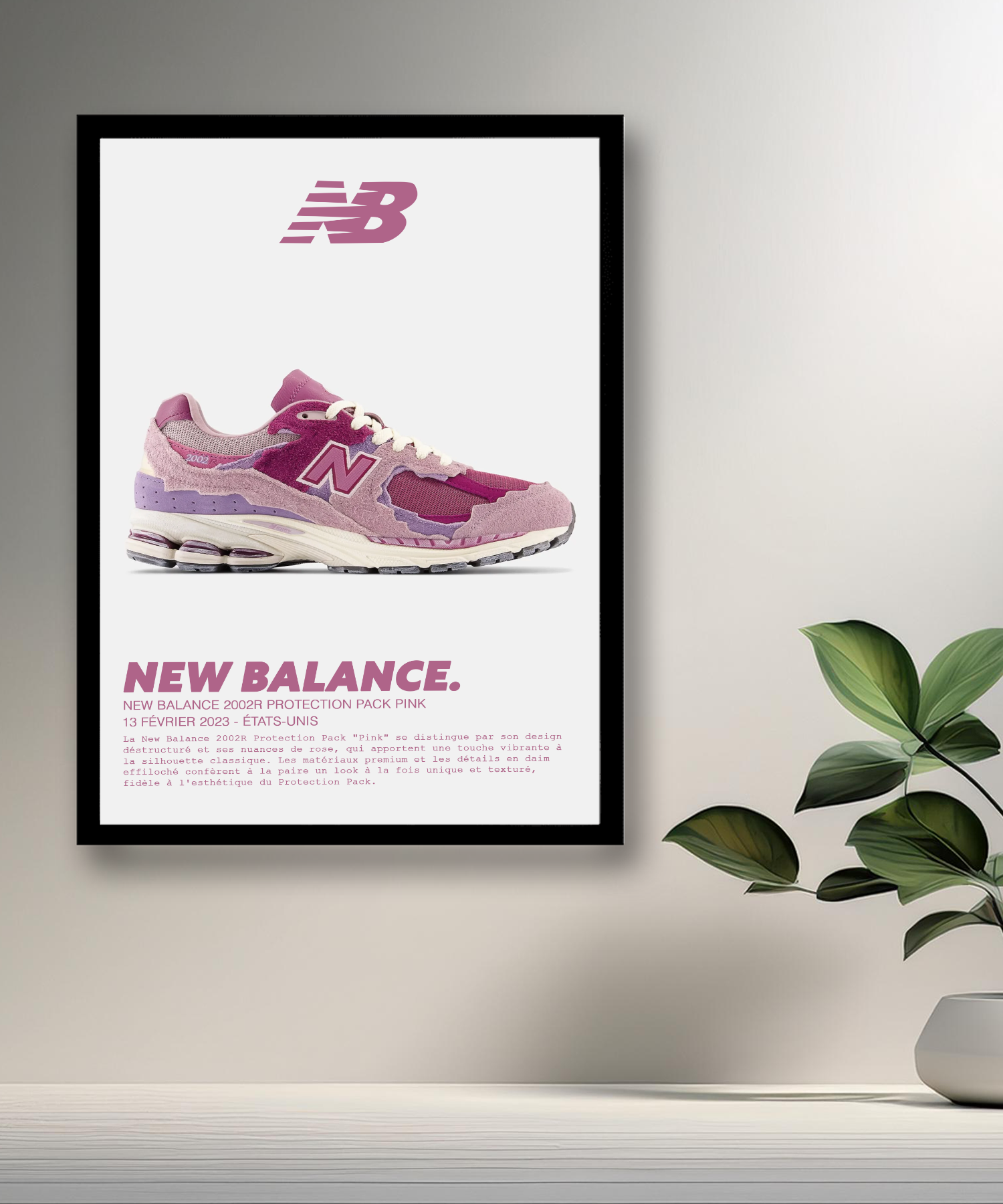 Cadre photo New Balance 2002R Protection Pack Pink