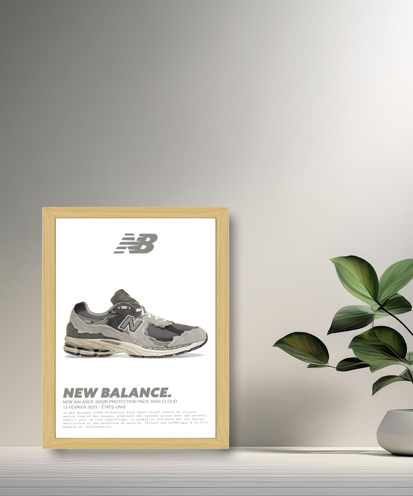 New Balance 2002R Protection Pack Regenwolken-Fotorahmen 