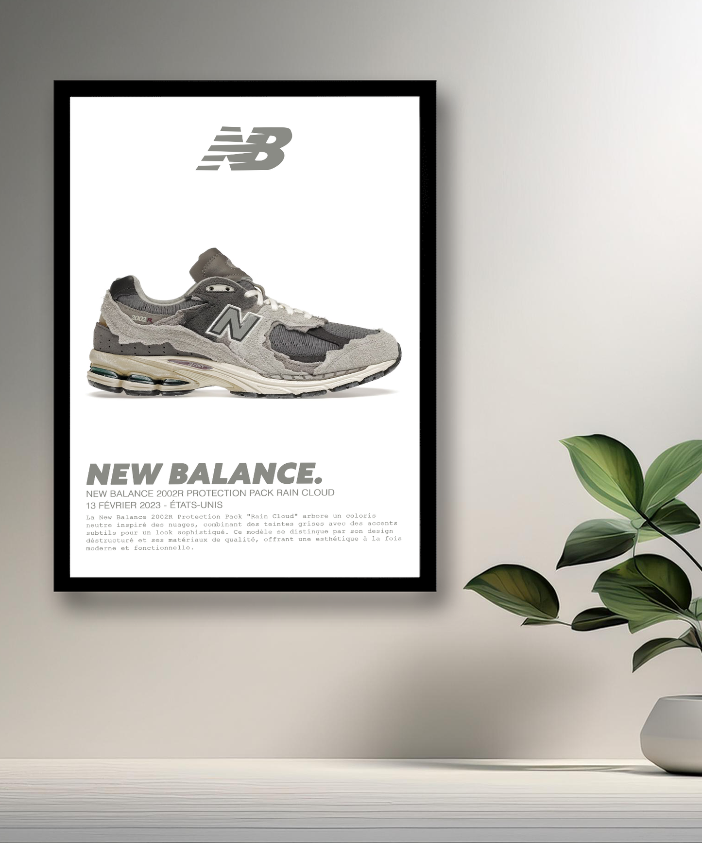 New Balance 2002R Protection Pack Regenwolken-Fotorahmen 