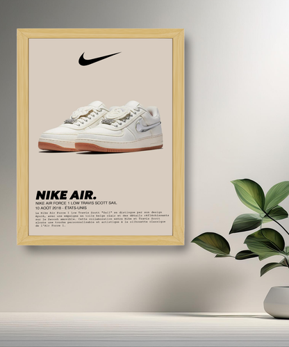 Travis Scott x Nike Air Force 1 Low Sail Fotorahmen 