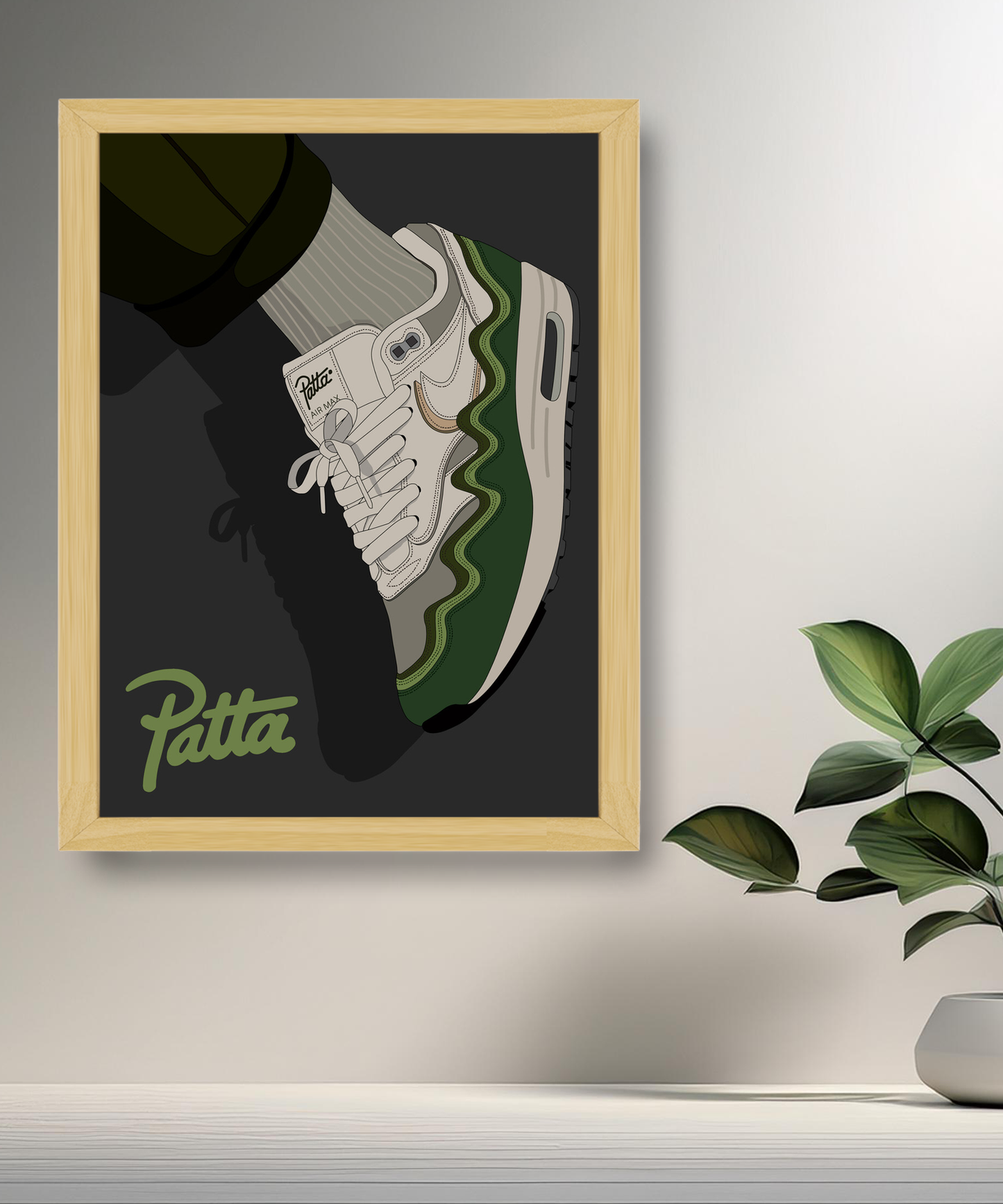 Cadre photo Nike Air Max Patta vert