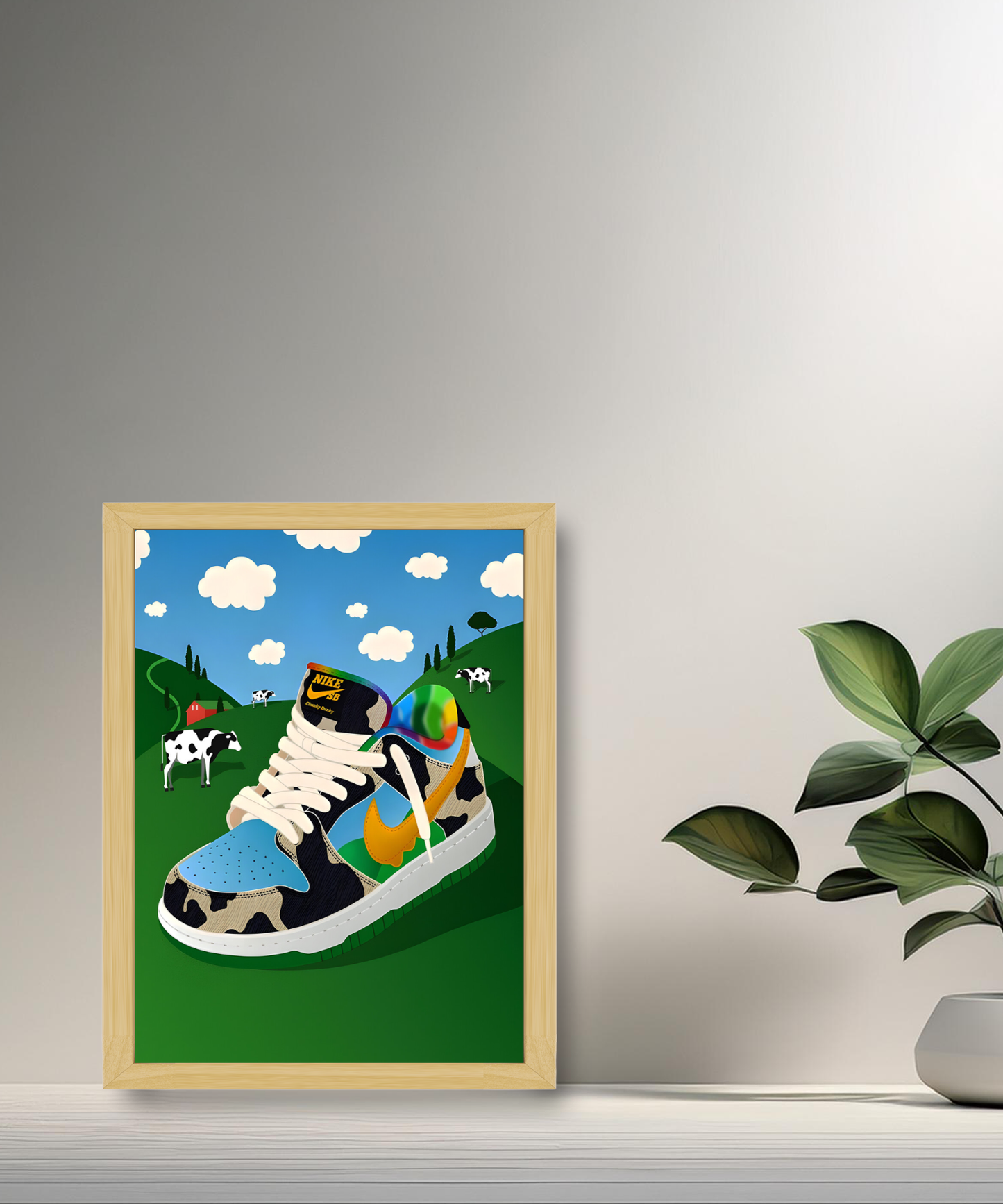 Cadre photo Nike SB Dunk Ben & Jerry's illustration