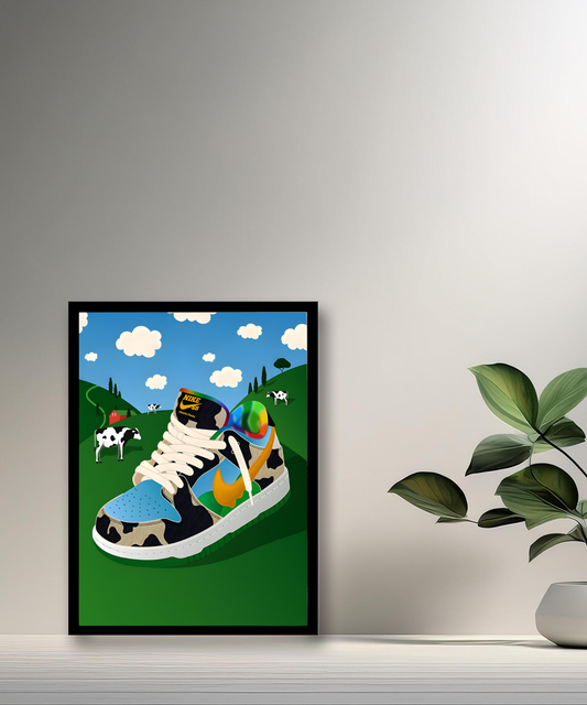 Cadre photo Nike SB Dunk Ben & Jerry's illustration