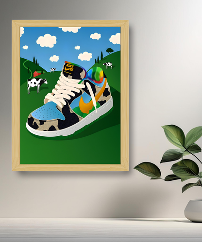 Cadre photo Nike SB Dunk Ben & Jerry's illustration
