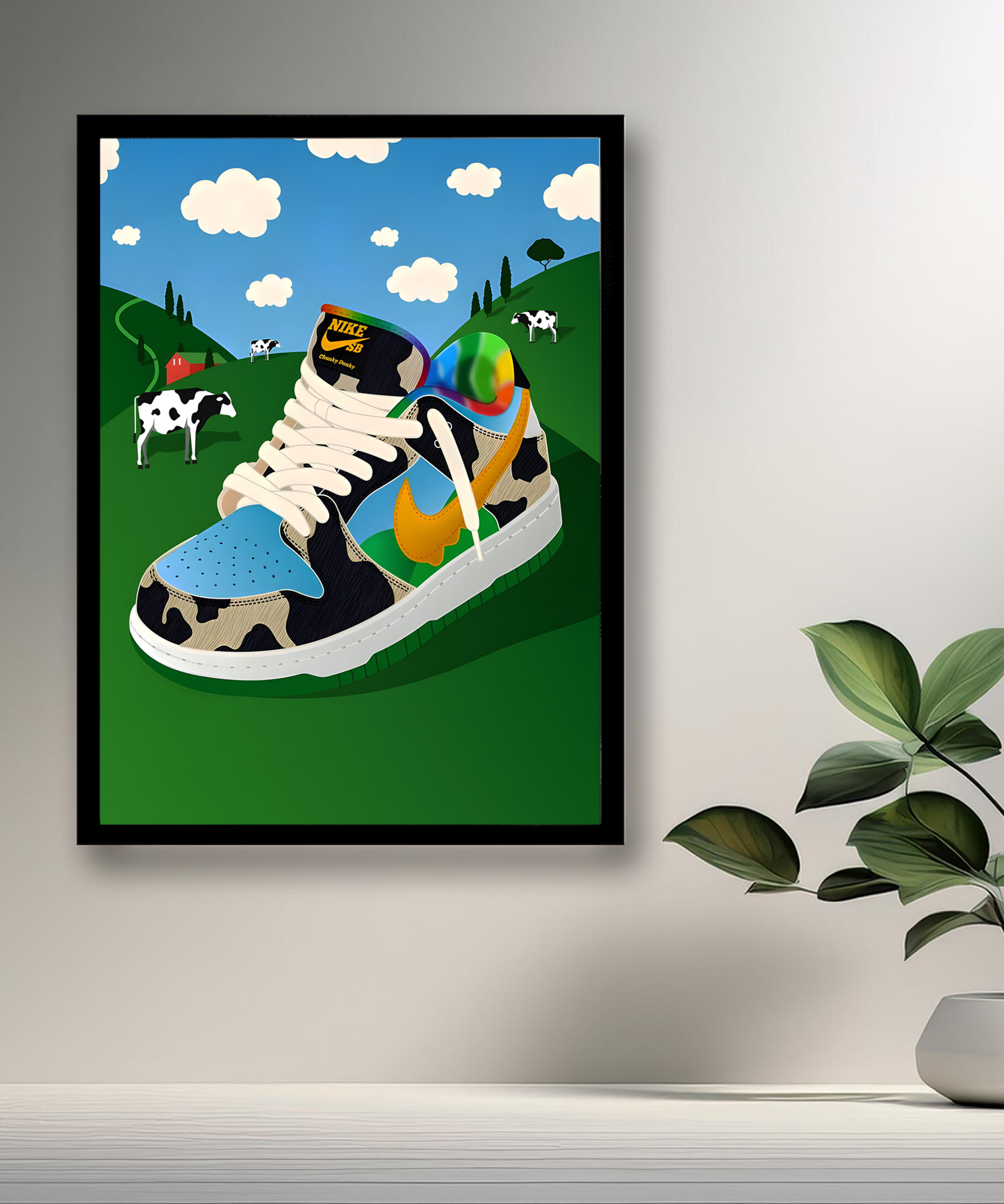 Cadre photo Nike SB Dunk Ben & Jerry's illustration