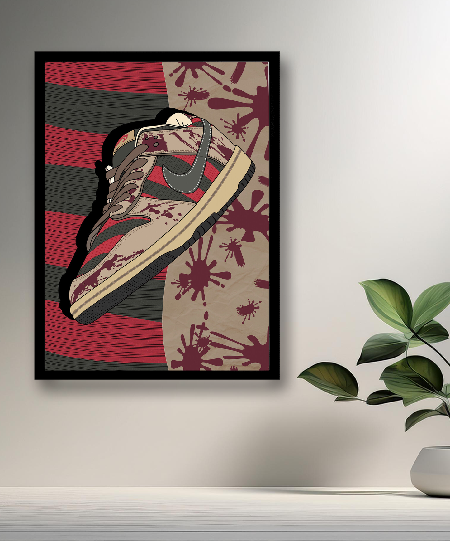 Cadre photo Nike Dunk SB Freddy Krueger