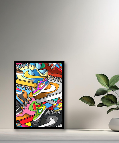 Cadre photo Nike Dunks Illustration