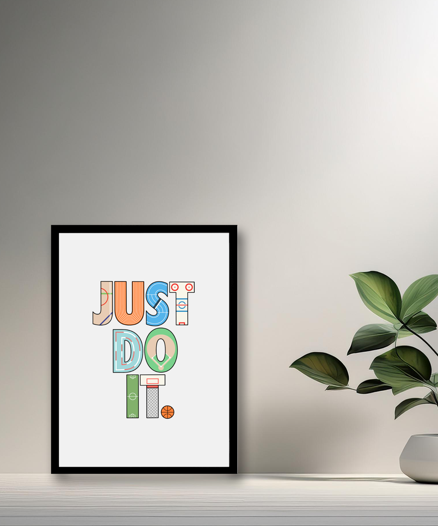 Cadre photo Just do It. Nike blanc