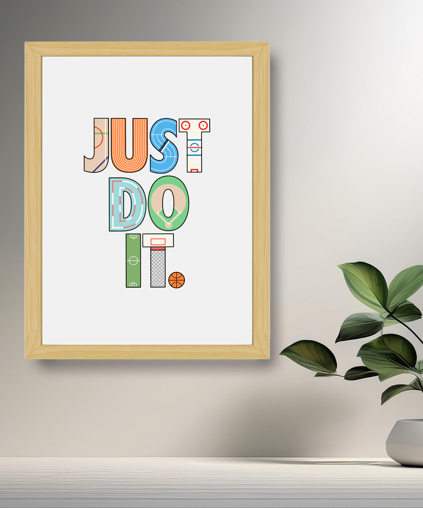 Cadre photo Just do It. Nike blanc