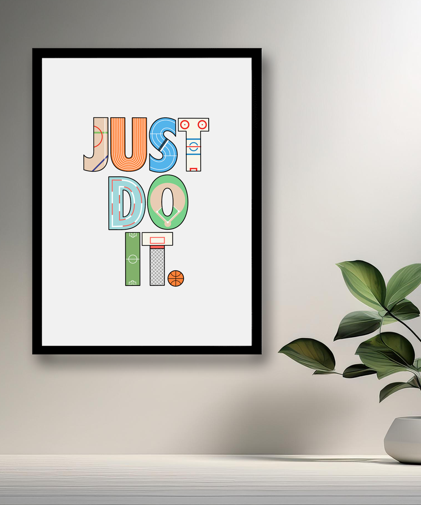 Cadre photo Just do It. Nike blanc