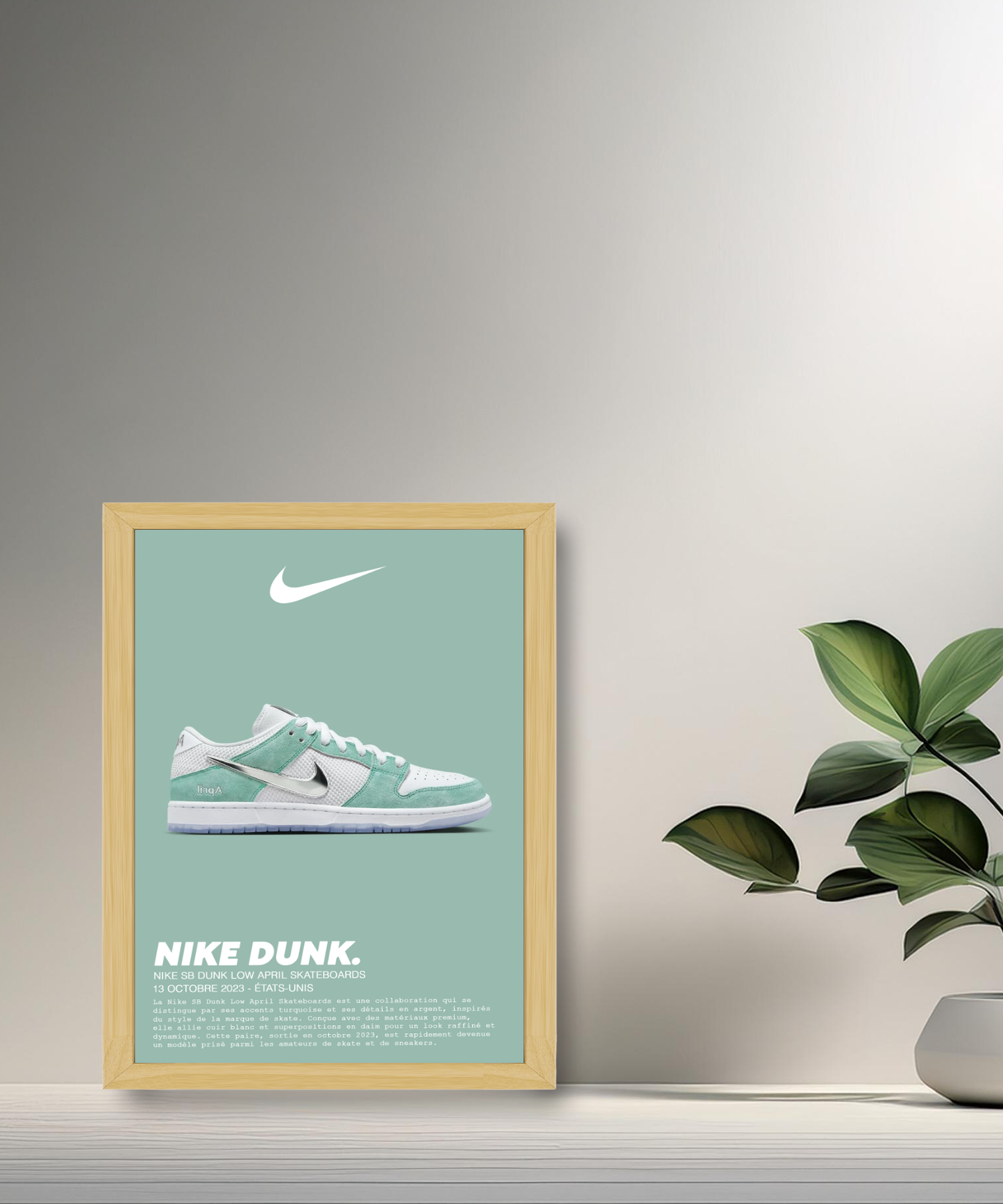 Nike SB Dunk Low April Skateboards Bilderrahmen 