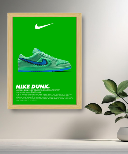 Cadre photo Nike SB Dunk Low Grateful Dead Bears Green