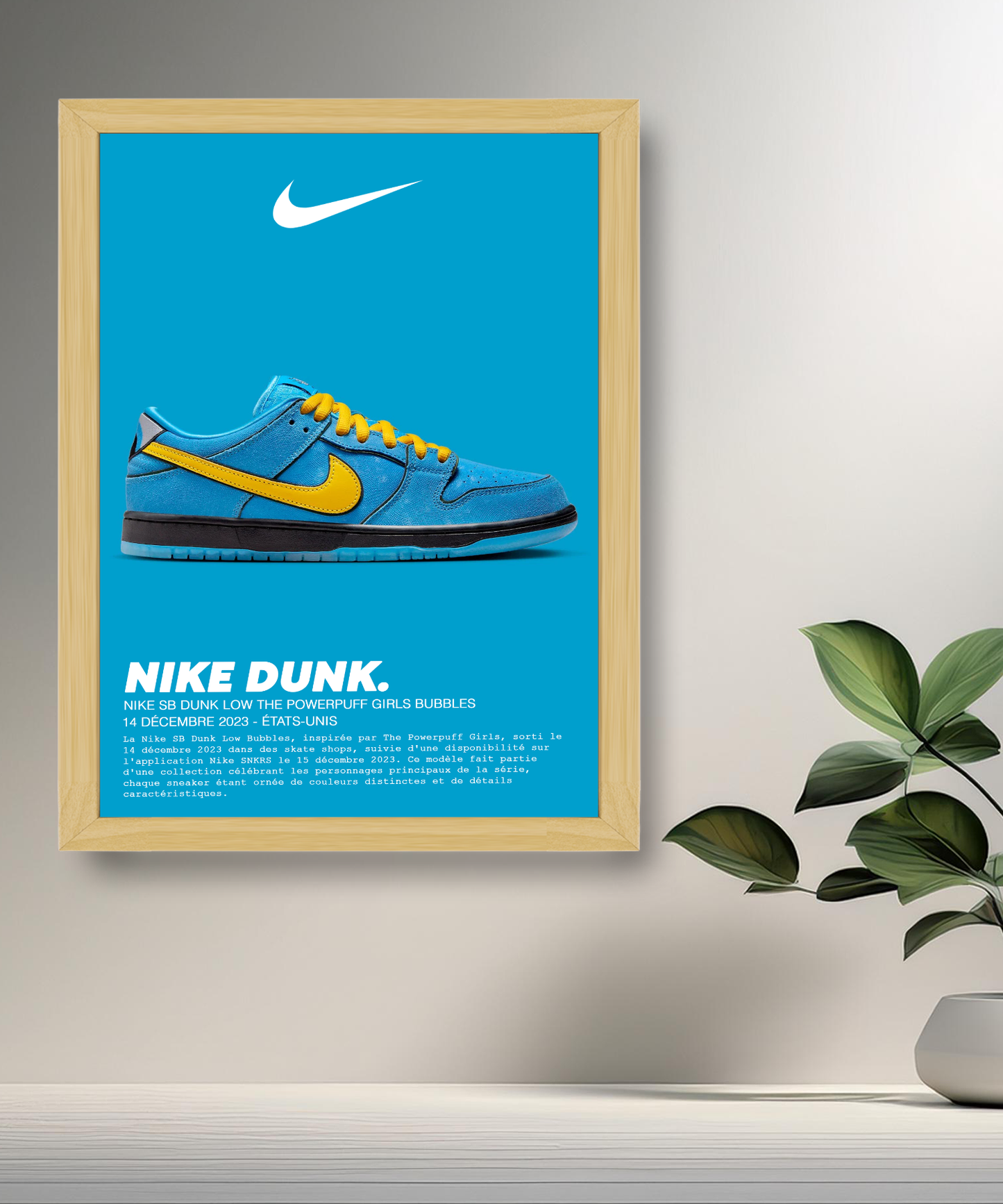Nike SB Dunk Low The Powerpuff Girls Bubbles Fotorahmen 