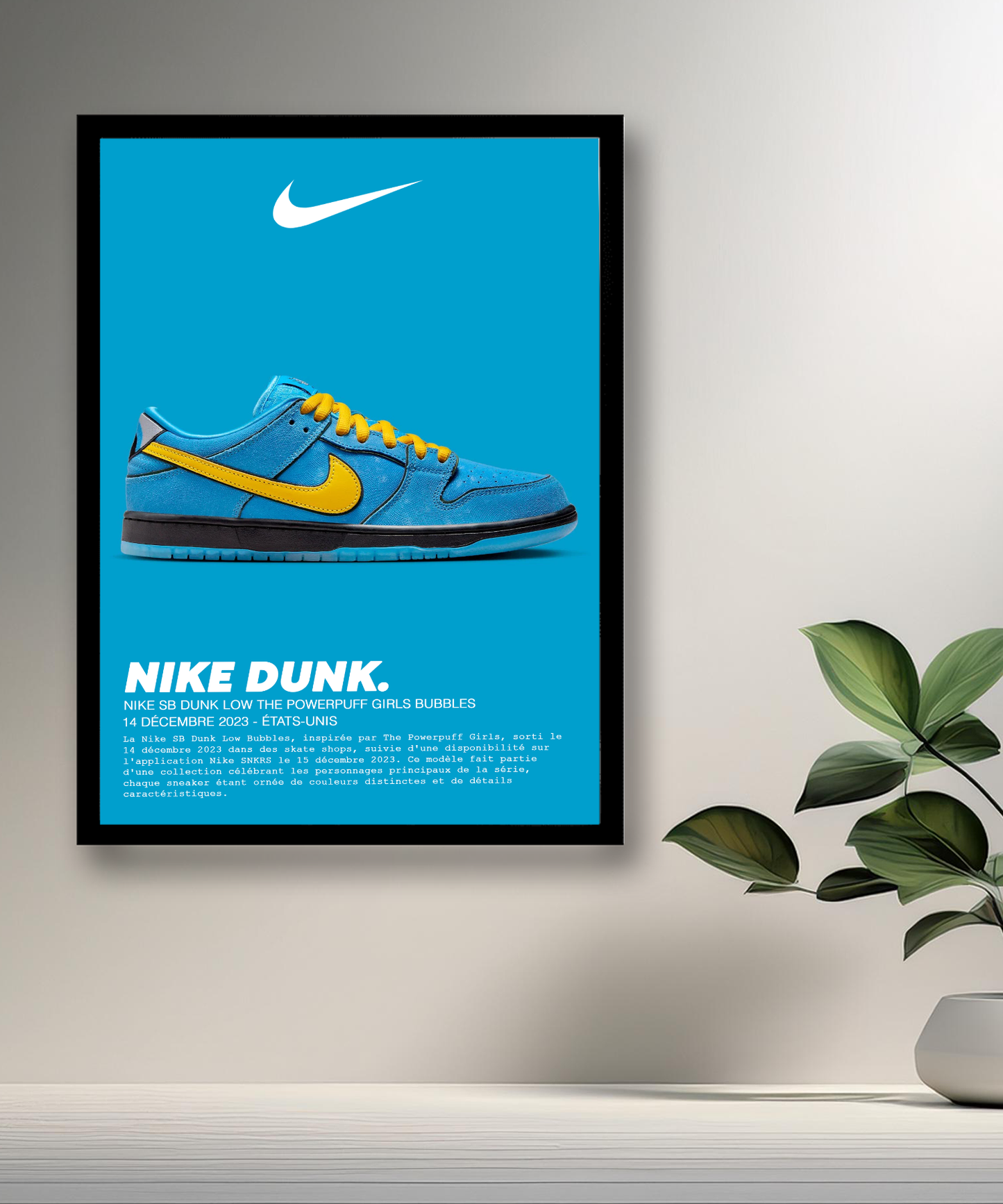 Nike SB Dunk Low The Powerpuff Girls Bubbles Fotorahmen 