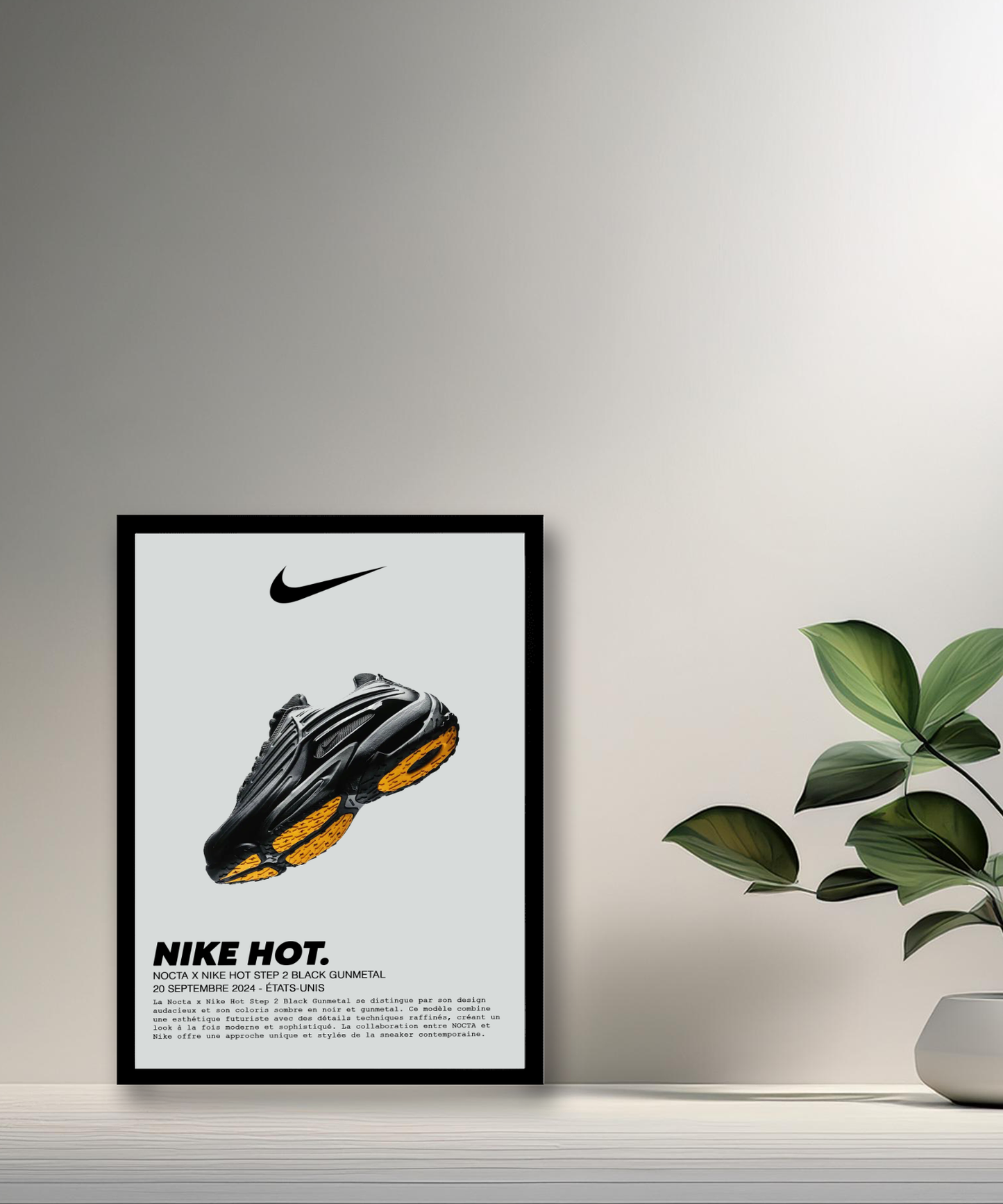 Nocta x Nike Hot Step 2 Schwarzer Gunmetal-Fotorahmen 