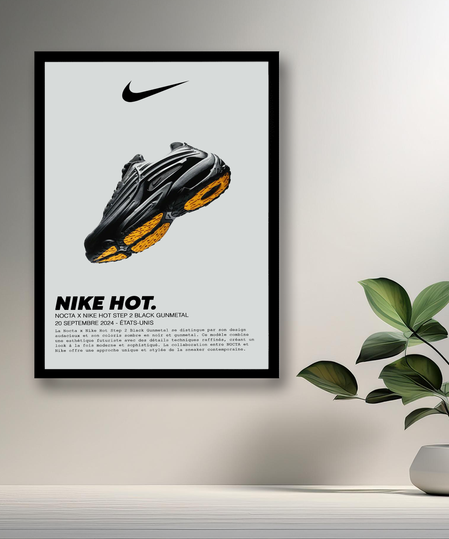 Nocta x Nike Hot Step 2 Schwarzer Gunmetal-Fotorahmen 