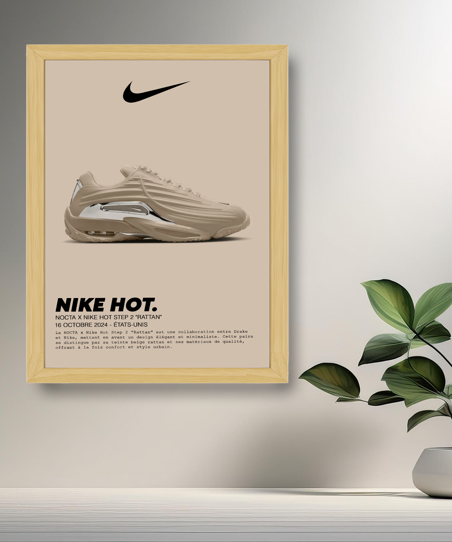 Cadre photo Nocta x Nike Hot Step 2 Rattan