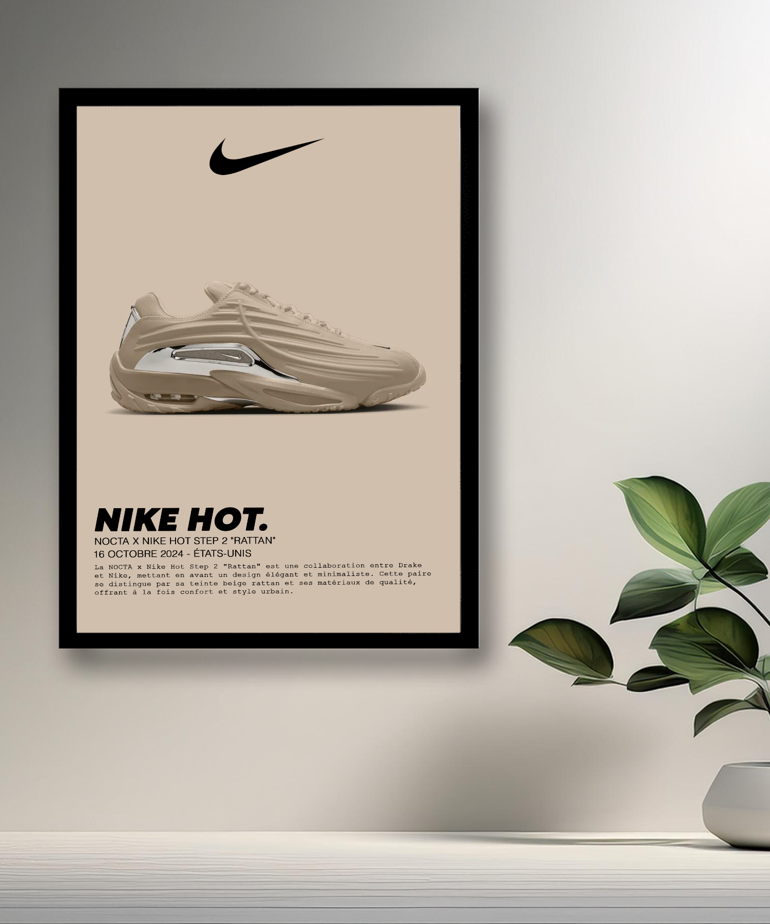 Cadre photo Nocta x Nike Hot Step 2 Rattan