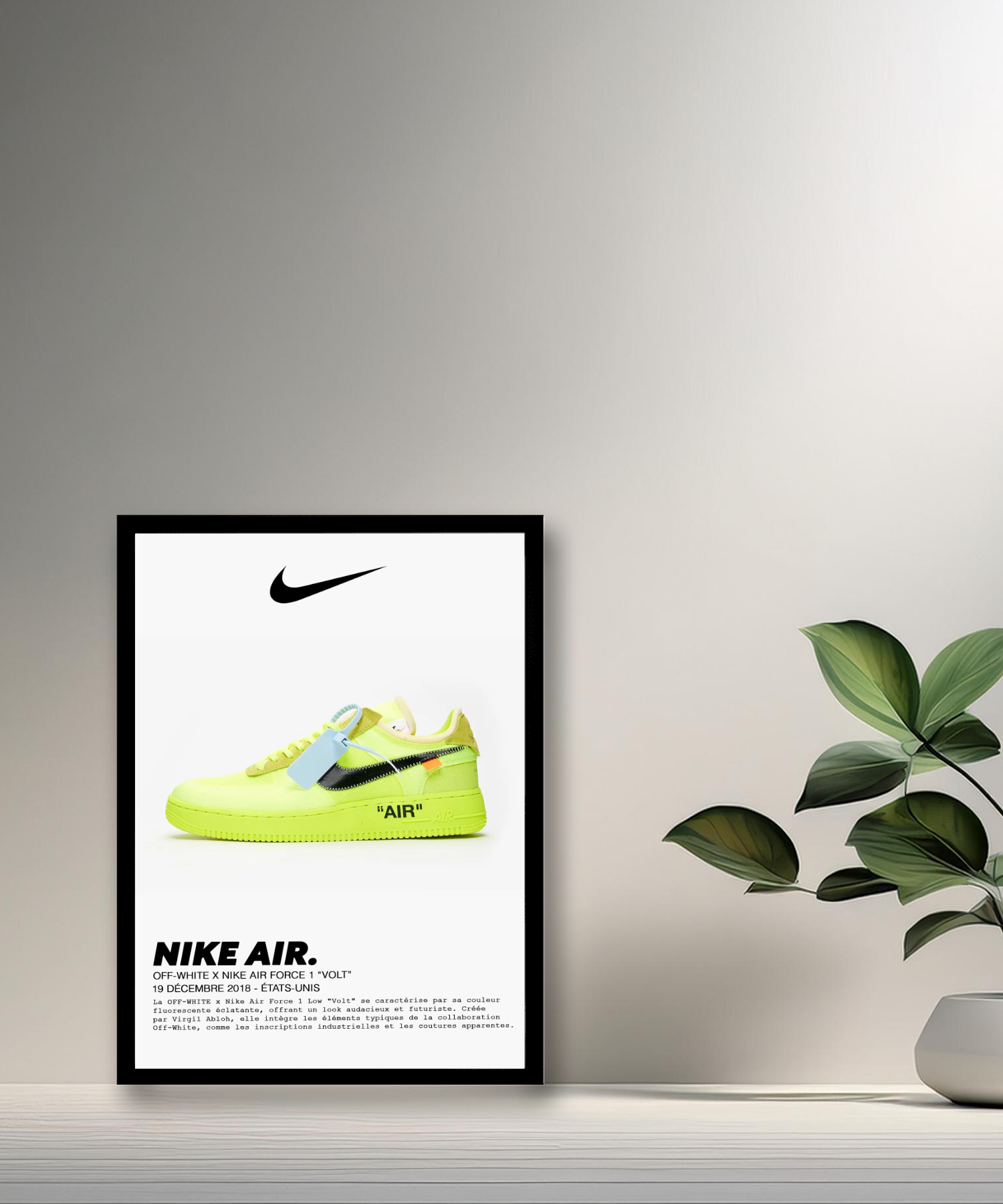 Cadre photo Off-White x Nike Air Force 1 Volt