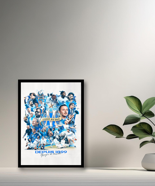 Cadre photo Légendes de l'Olympique de Marseille