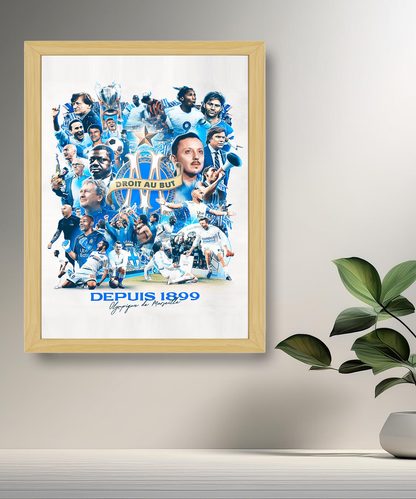 Cadre photo Légendes de l'Olympique de Marseille