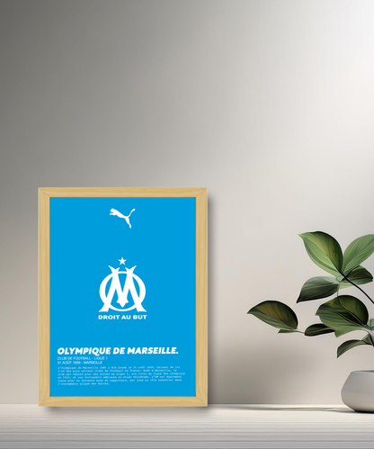 Cadre photo Olympique de Marseille logo